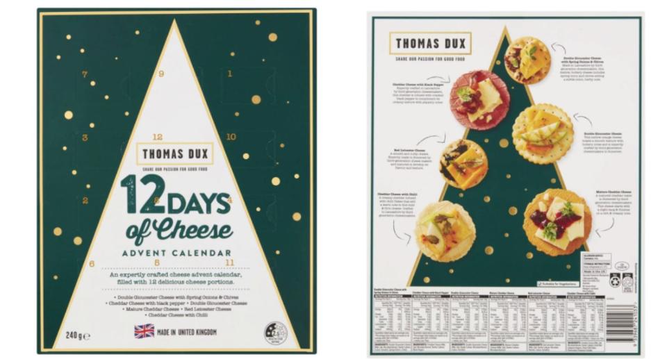 Woolies Thomas Dux cheese advent calendars.