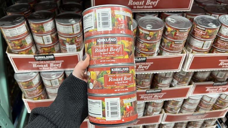 Kirkland Signature roast beef cans