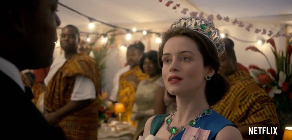 The new season of The Crown takes a look into what life is like for the Queen in her second decade as monarch. Source: Netflix