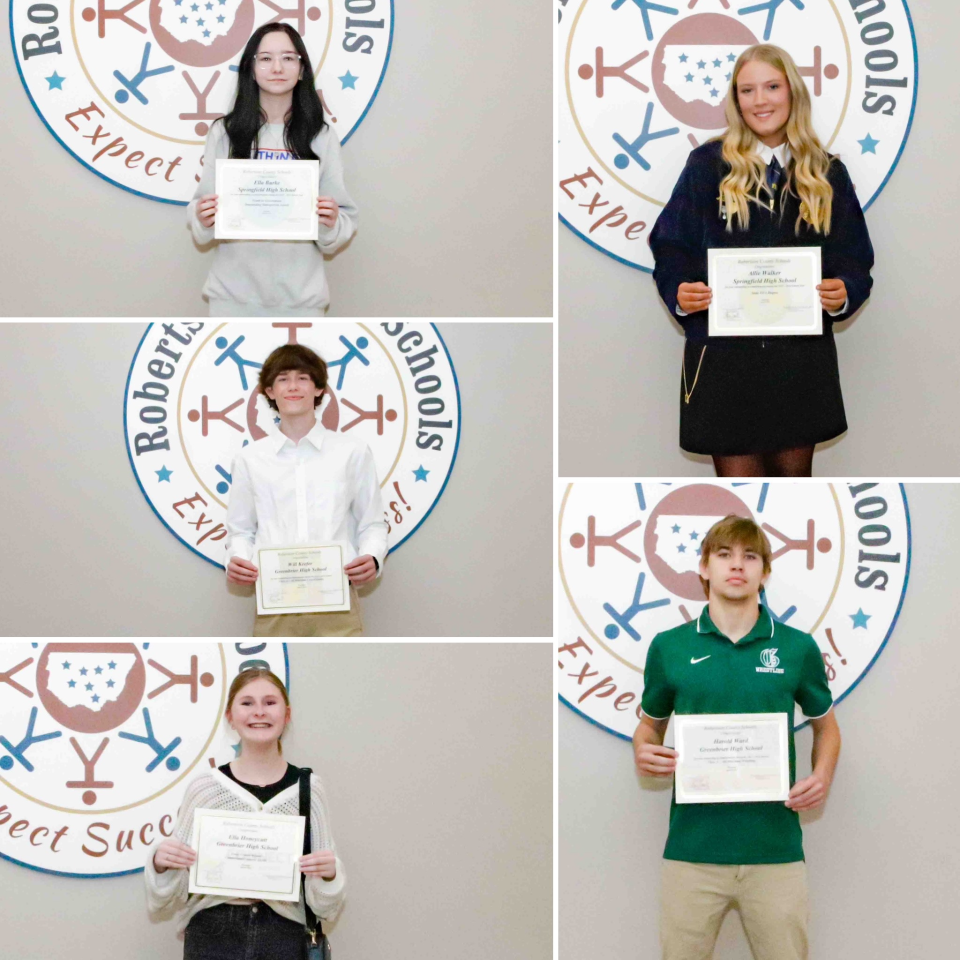 The Robertson County Board of Education met in a regular session on April 8 to recognize more than 100 students across the district for their varying achievement, abilities and honors.