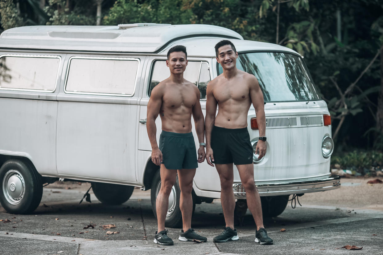 Joseph Edward Gragasin and Brandon Teo are workout buddies.