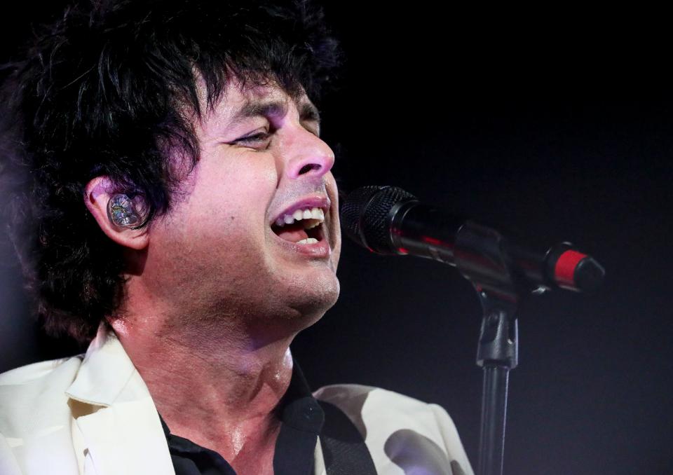 Billy Joe Armstrong, a Green Day member, performs Wednesday, Sept. 1, 2021, at the American Family Insurance Amphitheater. 