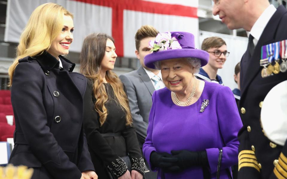 Katherine Jenkins meeting the late Queen in Portsmouth, 2017 - Getty 