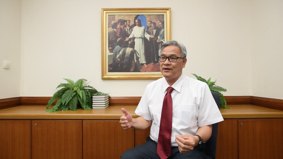 Elder Leonard Woo, 61, of the Mormon church. His four children are all serving as missionaries. PHOTO: Nurul Amirah/Yahoo News Singapore