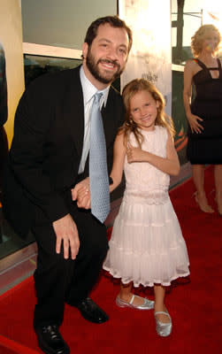 Director Judd Apatow and daughter Maude at the Hollywood premiere of Universal Pictures' The 40-Year-Old Virgin