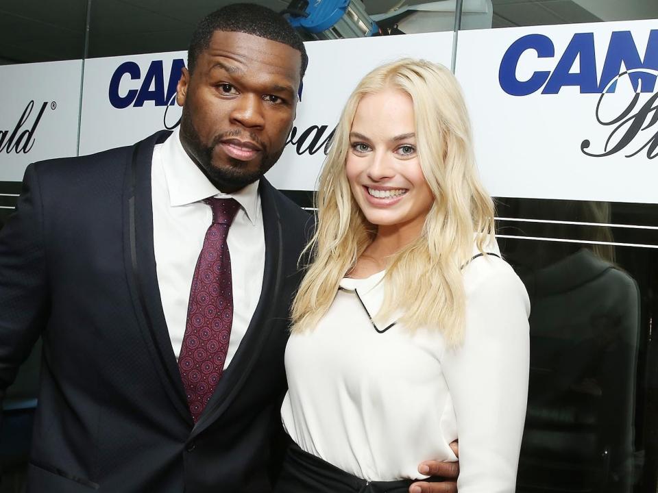Curtis "50 Cent" Jackson and Margot Robbie in September 2015.