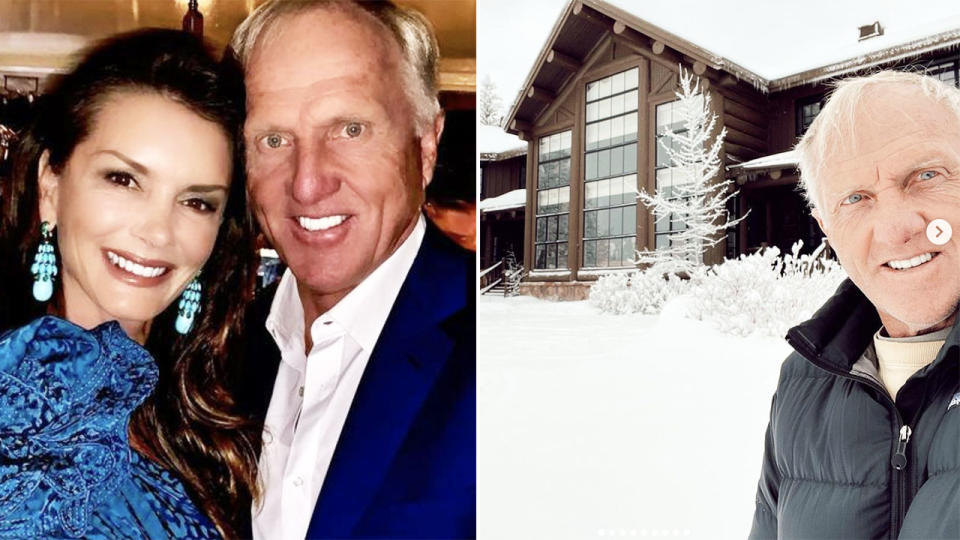 Greg Norman and wife Kristen, pictured here in America.