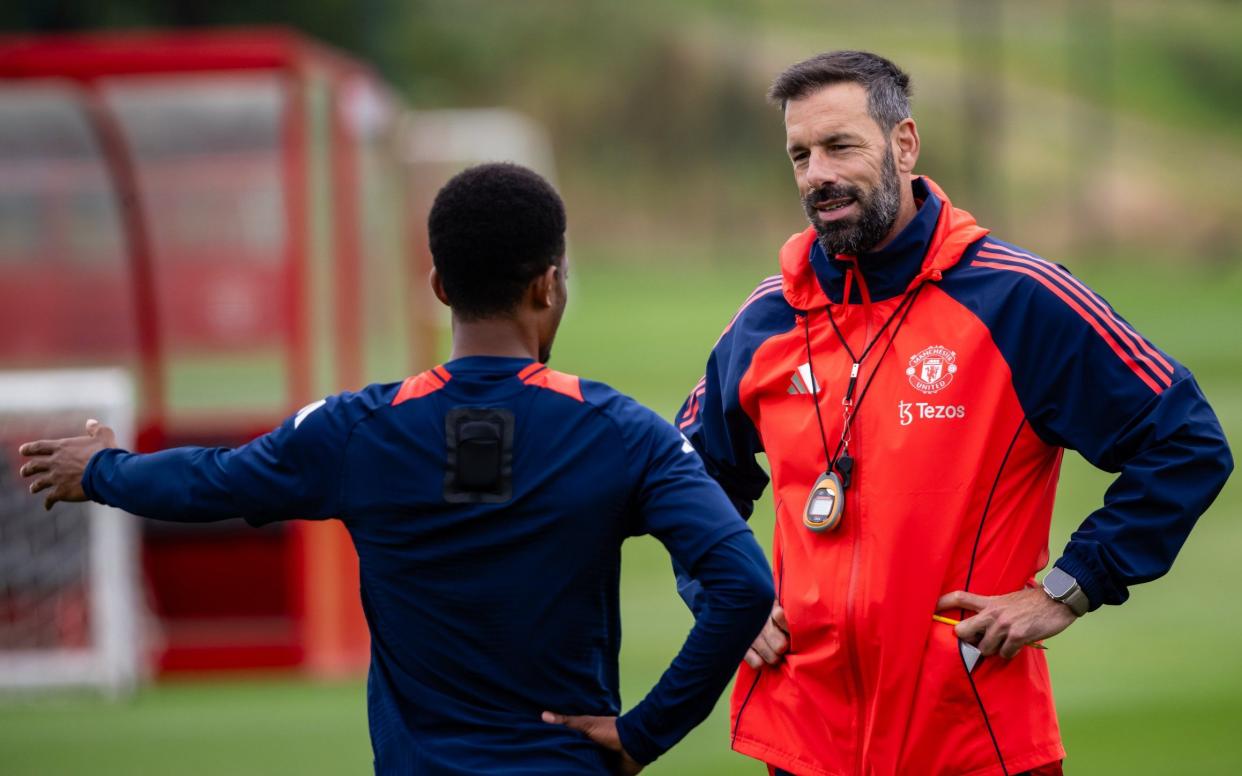 Ruud van Nistelrooy during Manchester United training