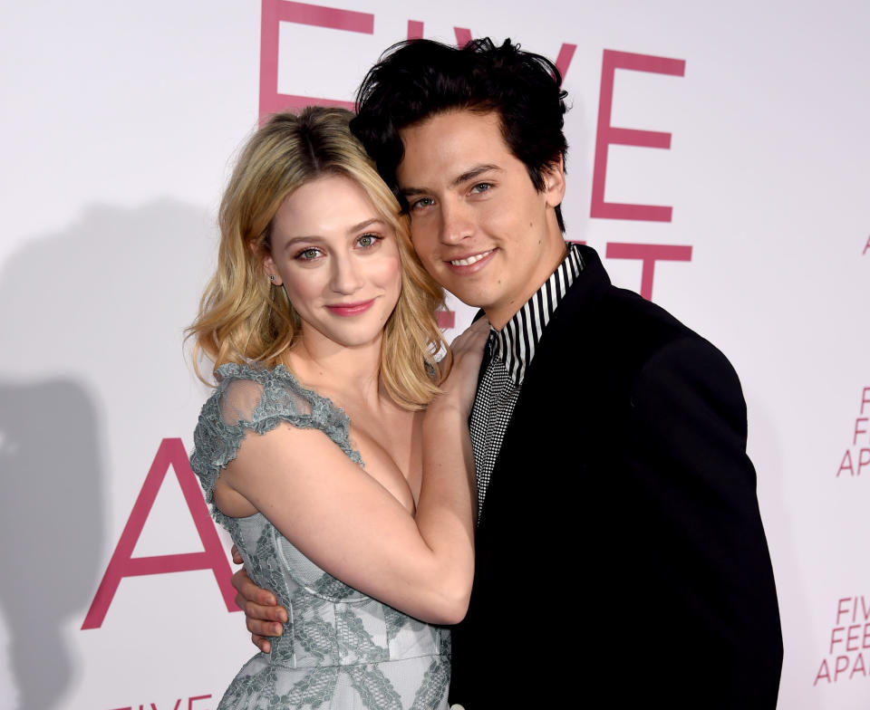 LOS ANGELES, CALIFORNIA - MARCH 07: Lili Reinhart (L) and Cole Sprouse arrive at the premiere of CBS Films' "Five Feet Apart" at the Fox Bruin Theatre on March 07, 2019 in Los Angeles, California. (Photo by Kevin Winter/Getty Images)