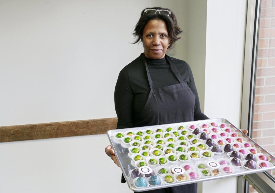 Michelle Allen is lead confection and owner of Mmelo Boutique Confections in the Mettler Toledo building on Polaris Parkway. The Columbus Urban League worked with 7,100 Black and women-owned businesses this past year.