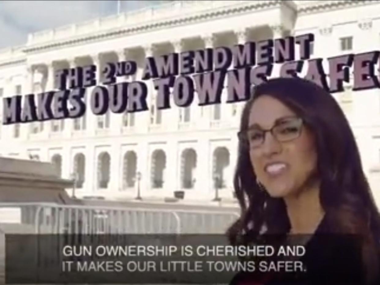 Colorado congresswoman Lauren Boebert explains why she carries a gun, in video shared to Twitter  (@LorenBoebert)