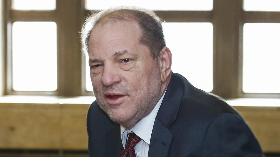 Harvey Weinstein arrives to the court on February 20, 2020 in New York City.