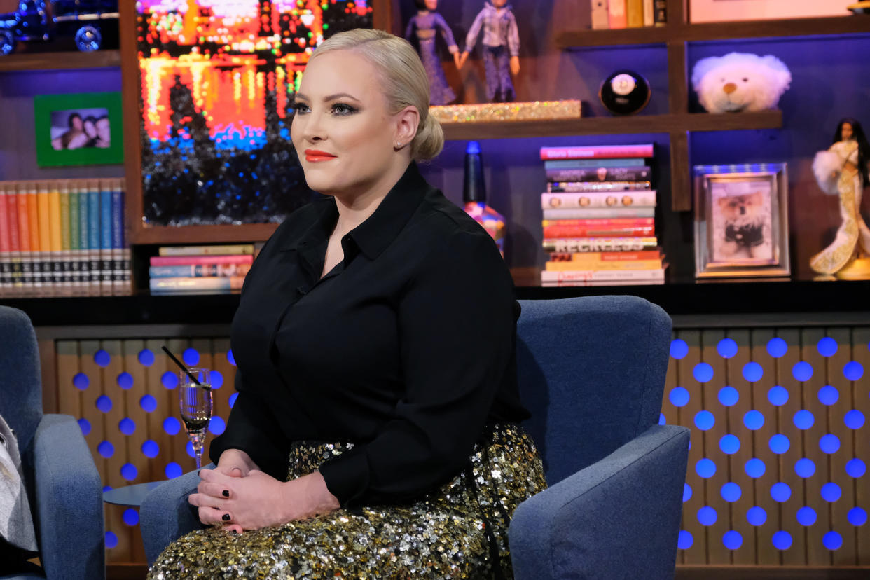 Meghan McCain on the set of 