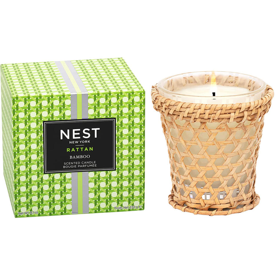 Nest rattan candle