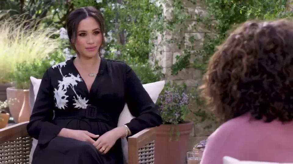 Meghan Markle, en la entrevista con Oprah