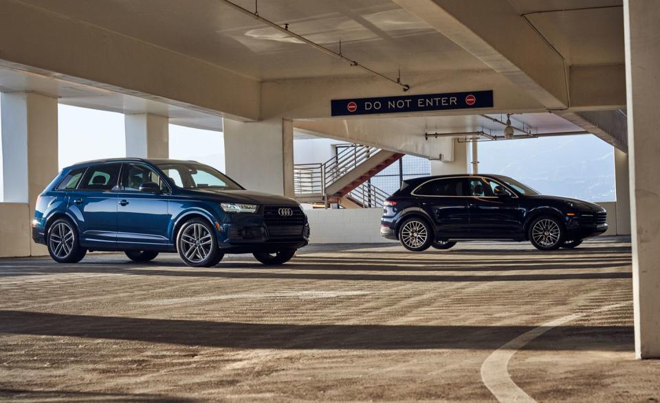 View Photos of the 2018 Audi Q7 and 2019 Porsche Cayenne