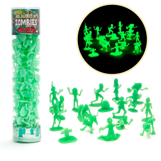 Big Bucket of Glow-in-the-Dark Zombie Action Figure