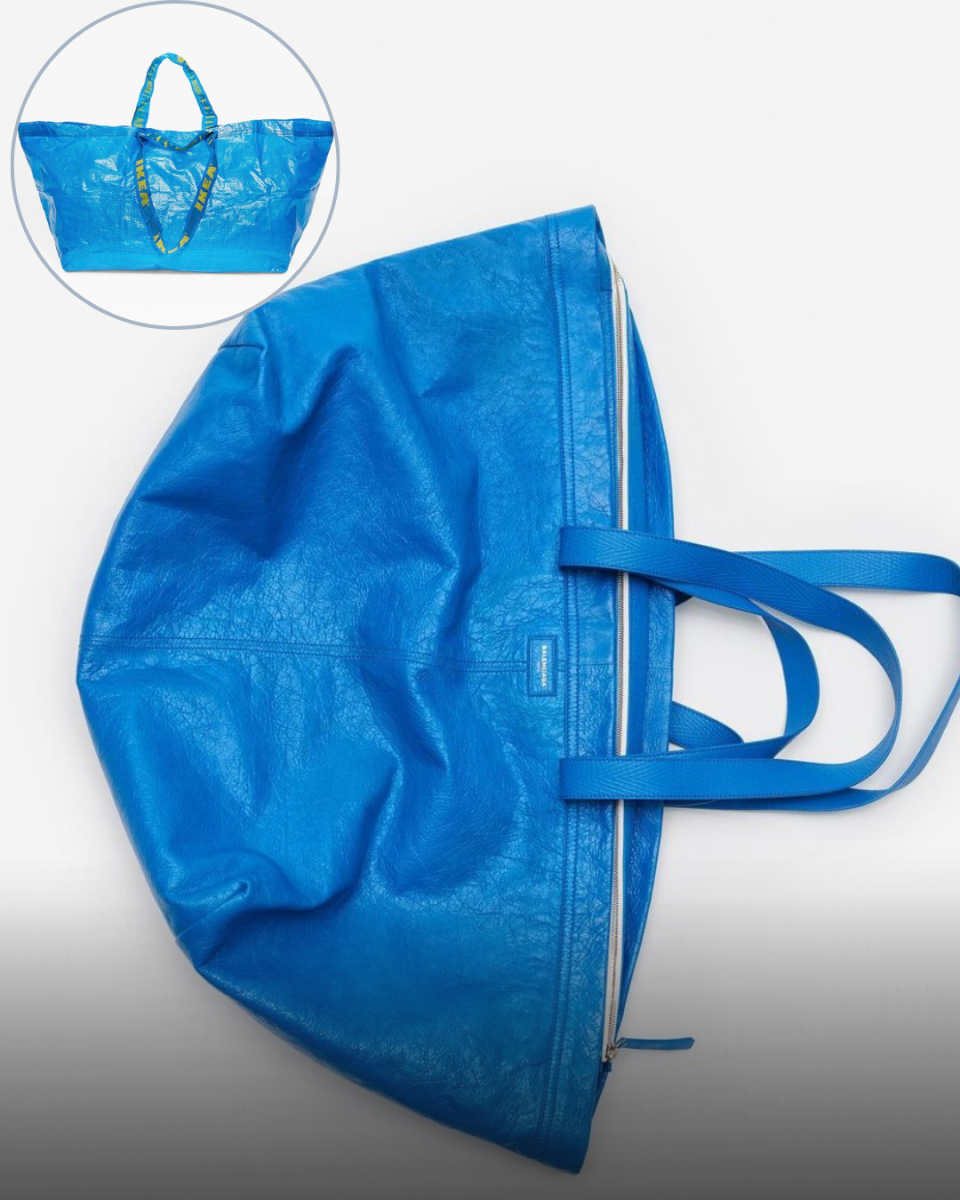 被評為IKEA品牌購物袋翻版的托特包，要價6.75萬元台幣！圖片來源 @balenciaga/IG