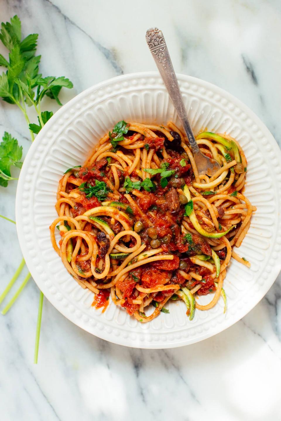 Vegan Spaghetti alla Puttanesca from Cookie + Kate