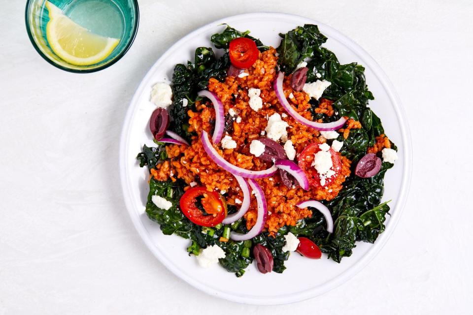 tomato fried rice salad