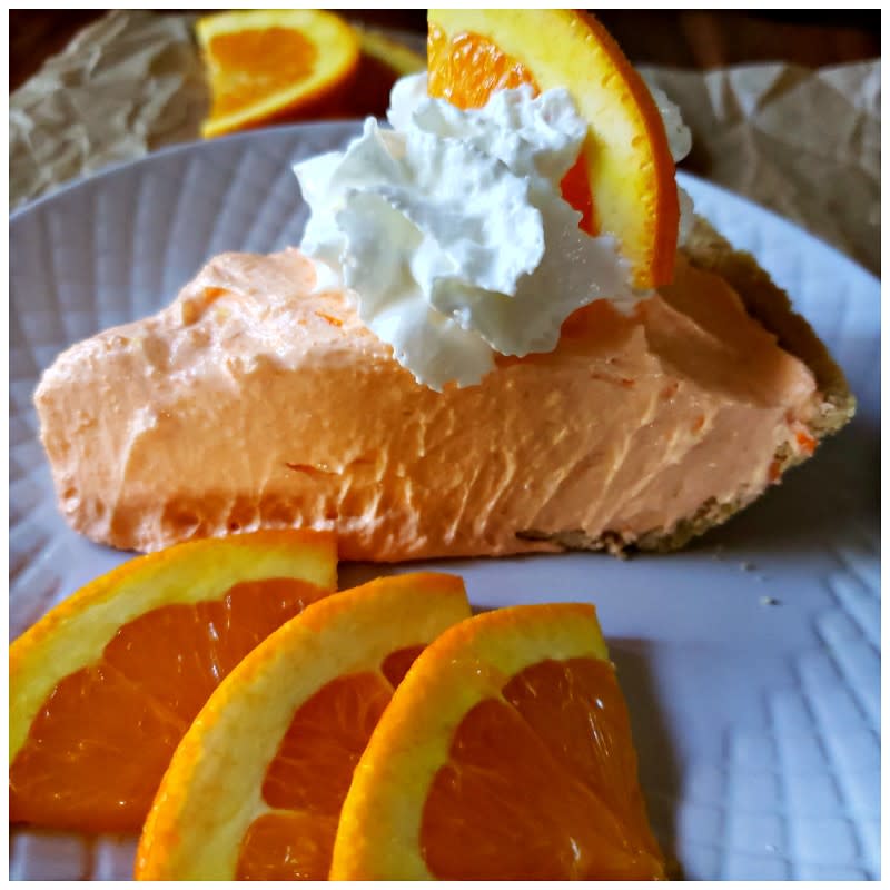 <p>Julia's Simply Southern</p><p>The fresh orange zest gives this pie an extra bright flavor.</p><p><strong>Get the recipe: <a href="https://juliassimplysouthern.com/2020/11/orange-dreamsicle-chiffon-pie.html" rel="nofollow noopener" target="_blank" data-ylk="slk:Orange Dreamsicle Chiffon Pie;elm:context_link;itc:0;sec:content-canvas" class="link ">Orange Dreamsicle Chiffon Pie</a></strong></p><p><strong>Related: <a href="https://www.yahoo.com/lifestyle/oj-breakfast-bars-bet-25-195252416.html" data-ylk="slk:25 Best Orange Juice Recipes;elm:context_link;itc:0;sec:content-canvas;outcm:mb_qualified_link;_E:mb_qualified_link;ct:story;" class="link  yahoo-link">25 Best Orange Juice Recipes</a></strong></p>