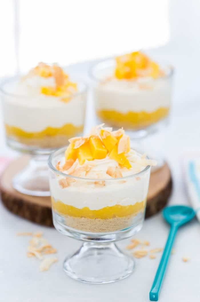 coconut mango mousse cups