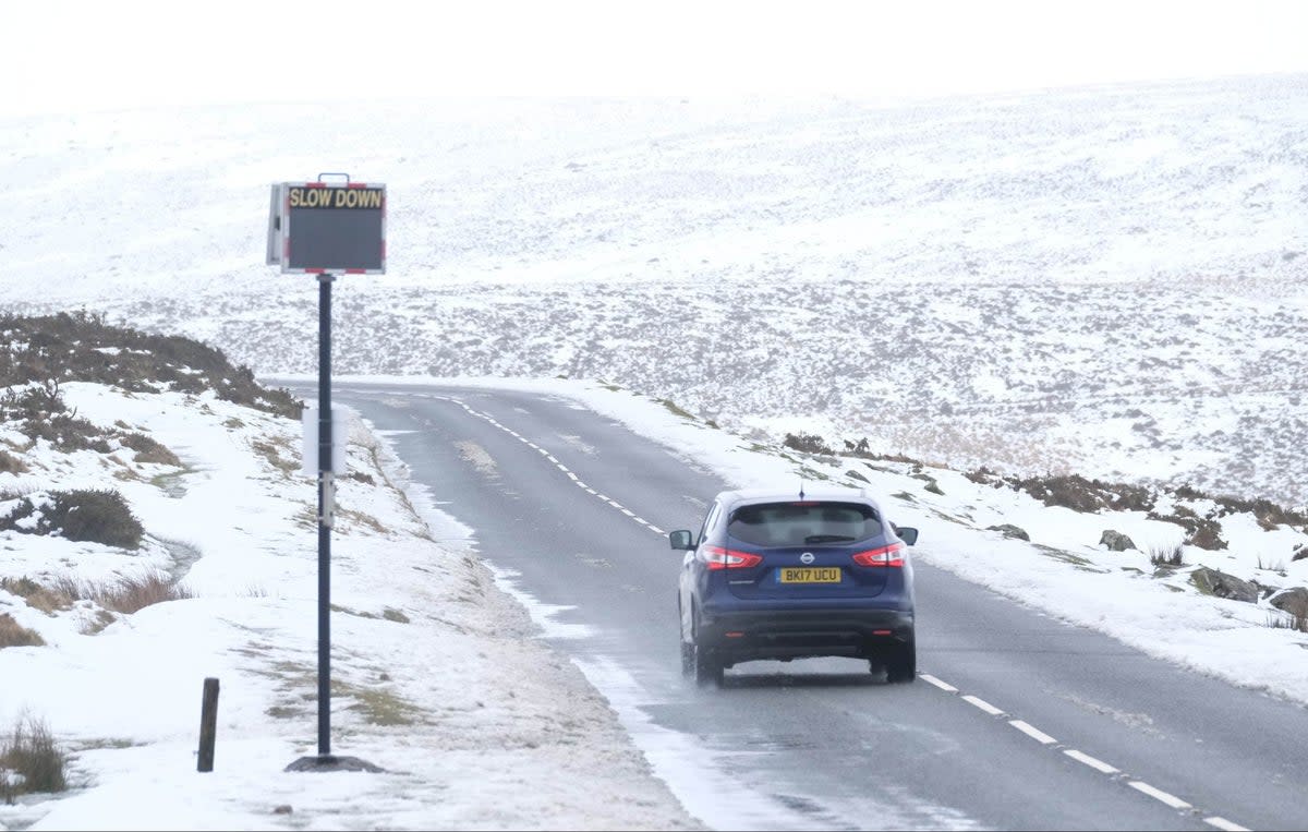 Snow has fallen in parts of south-west England and Wales (Matt Keeble/PA Wire)