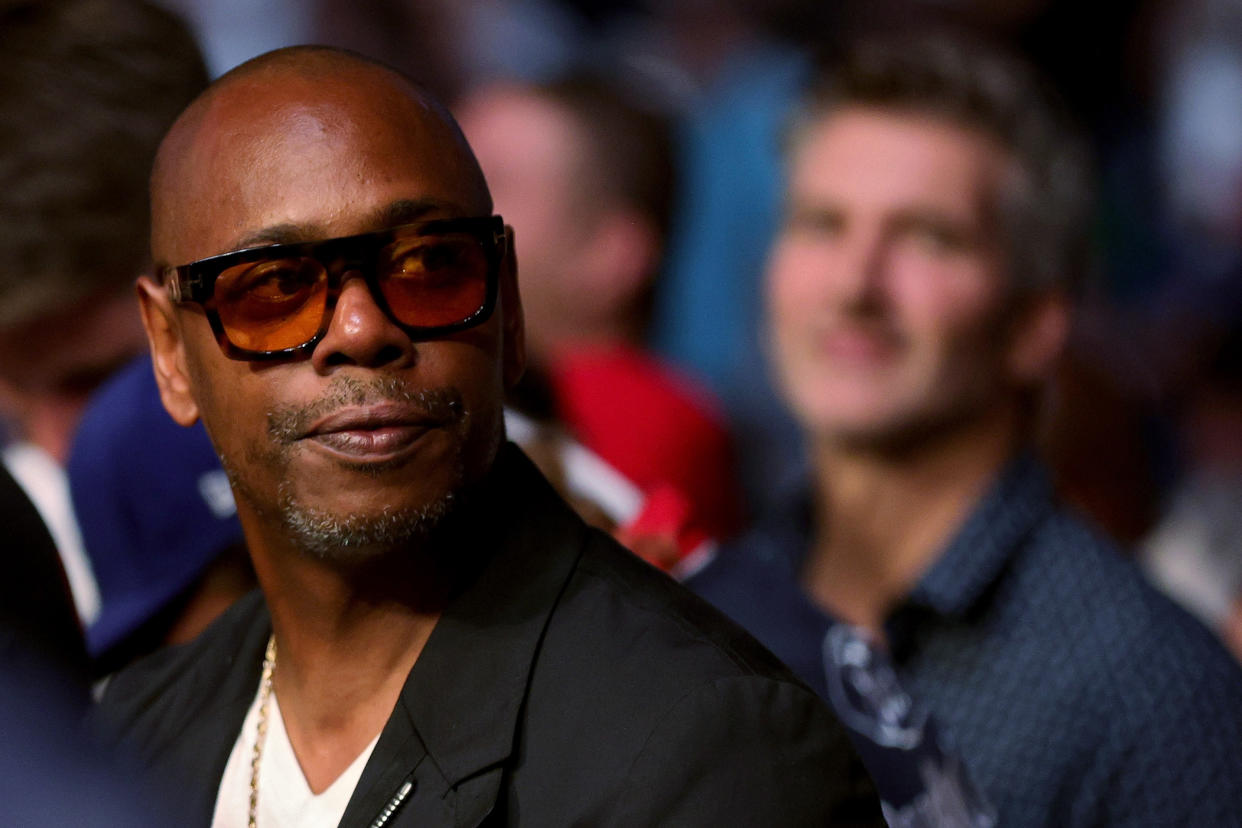 LAS VEGAS, NEVADA - JULY 10: Dave Chappelle looks on during UFC 264: Poirier v McGregor 3 at T-Mobile Arena on July 10, 2021 in Las Vegas, Nevada. (Photo by Stacy Revere/Getty Images)