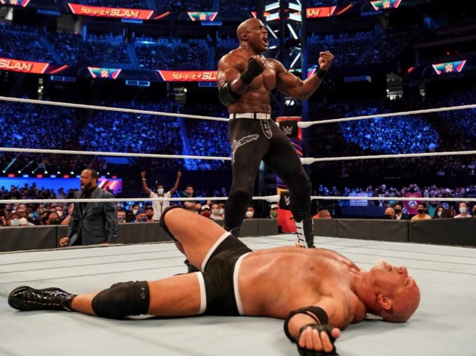 WWE Champ Bobby Lashley proved too much for Golberg (WWE)