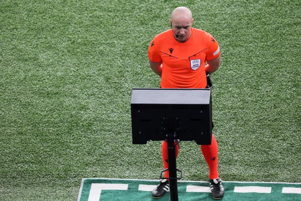 Newcastle were denied a famous victory in Paris by a controversial VAR penalty decision (AFP via Getty Images)