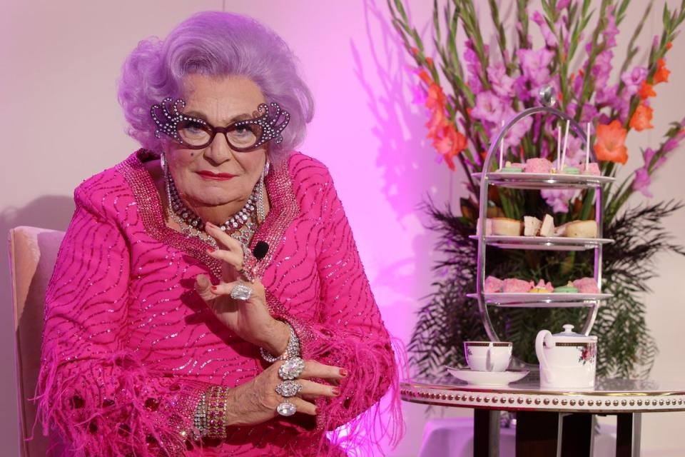 Humphries as Dame Edna Everage in 2019 (Getty)