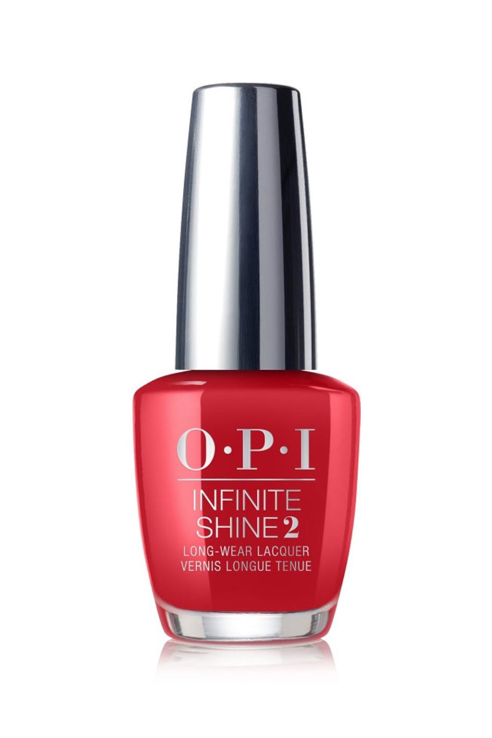 1) OPI Infinite Shine Long-Wear Nail Polish in Big Red Apple