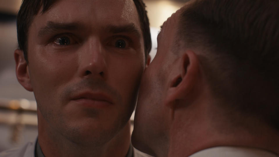 Nicholas Hoult was terrified by Ralph Fiennes while making The Menu. (Searchlight Pictures)