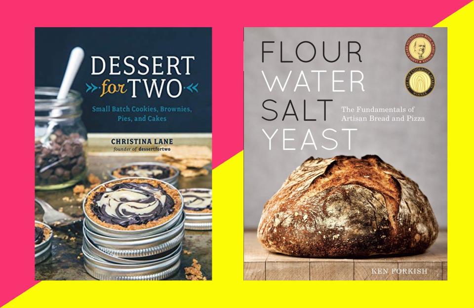 "<strong><a href="https://amzn.to/34BGbov" target="_blank" rel="noopener noreferrer">Flour Water Salt Yeast</a></strong>﻿" &mdash; The go-to for pastry chefs everywhere, this no-nonsense approach to breads, baking and more shows that the foundation of some of our favorite treats is as simple as flour, water, salt and yeast. <strong><a href="https://amzn.to/34BGbov" target="_blank" rel="noopener noreferrer">Get it on Amazon</a></strong>.&lt;br&gt;<br />&lt;br&gt;<br />"<strong><a href="https://amzn.to/2rnjMNo" target="_blank" rel="noopener noreferrer">Dessert For Two: Small Batch Cookies, Brownies, Pies, and Cakes</a></strong>﻿" &mdash; We all get hankerings for something sweet, but we&rsquo;re ready to eschew the Pinterest-beloved mug cake for good. Want to do that without turning your kitchen into a veritable cookie factory? Enter: &ldquo;Dessert for Two&rdquo;. <a href="https://amzn.to/2rnjMNo" target="_blank" rel="noopener noreferrer"><strong>Get it on Amazon</strong>﻿</a>.