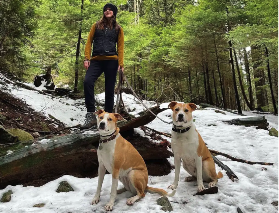 Julie Gonzalo with dogs