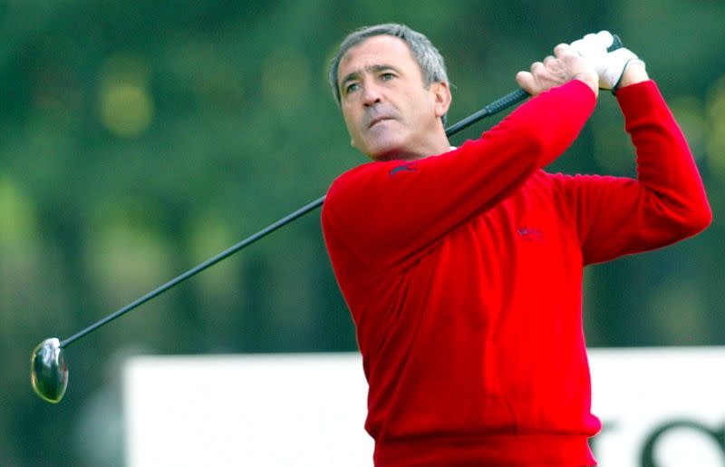 FILE PHOTO: SEVE BALLESTEROS TEEING OFF ON FOURTH GREEN DURING WORLD MATCH PLAY PR0-AM AT WENTWORTH.