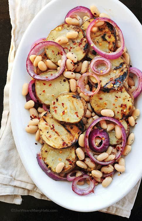 Grilled Potato and Cannellini Bean Salad