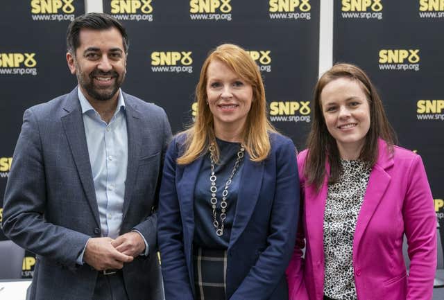 SNP leadership candidates Humza Yousaf, Kate Forbes and Ash Regan 