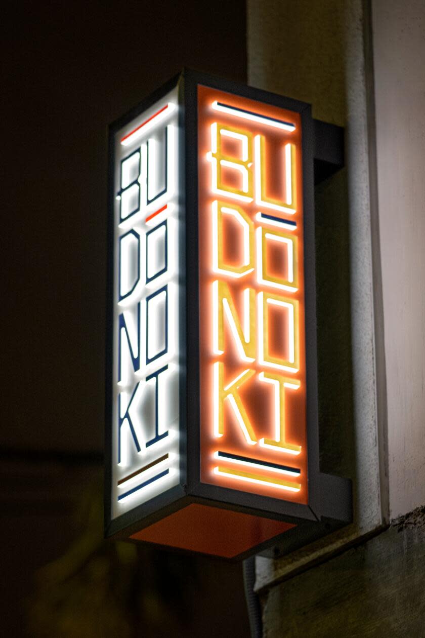 Signage outside Budonoki. 