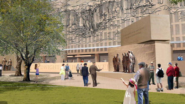 An artist's rendering of the Eisenhower Memorial, to be dedicated this week in Washington, D.C. / Credit: Gehry Partners