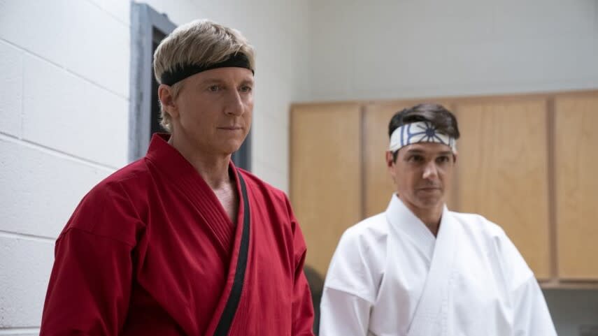 William Zabka and Ralph Macchio in Cobra Kai