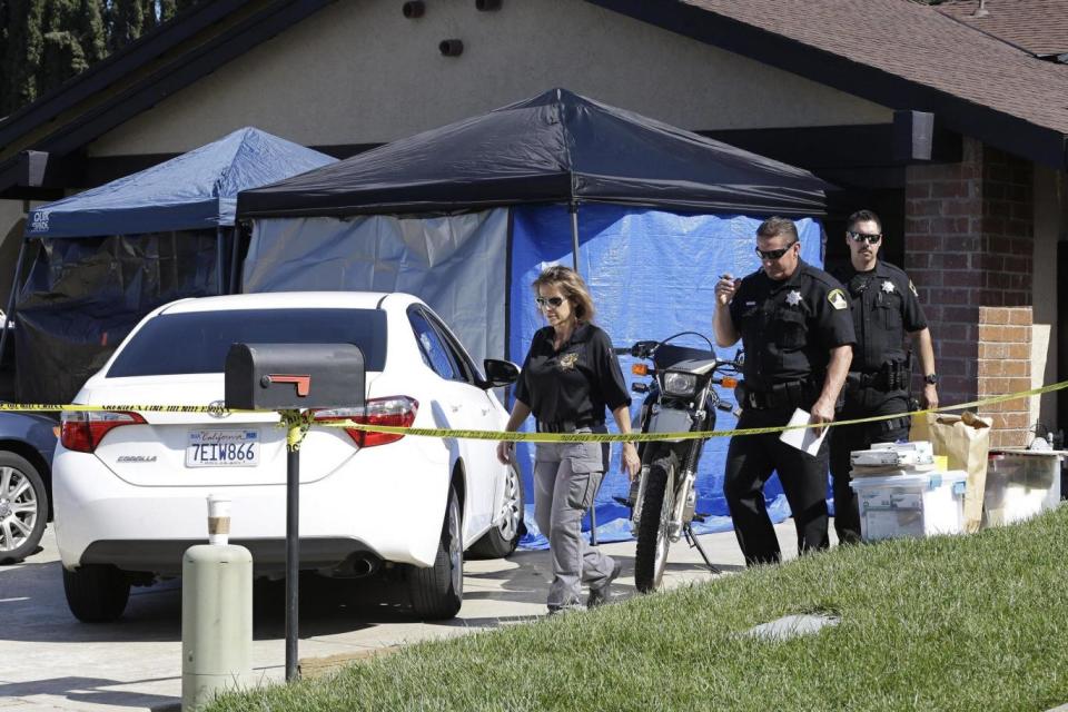 Forensics teams at the scene in Citrus Heights, California