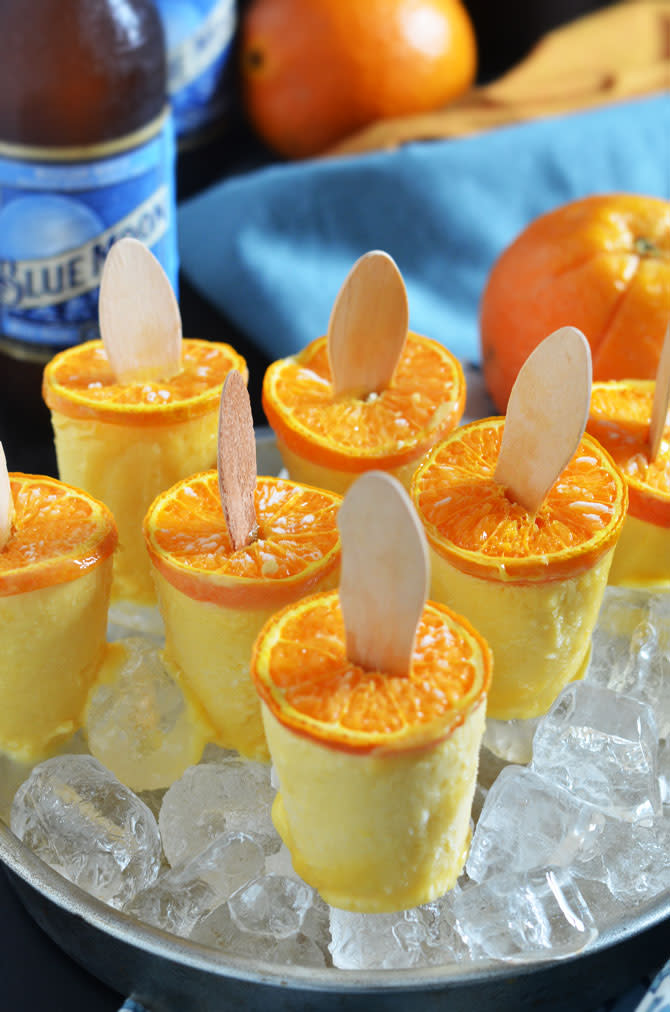 Orange and beer ice lollies