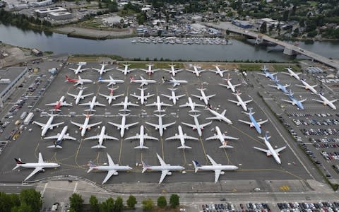 Boeing is continuing to build the aircraft - but running out of space to store them - Credit: getty