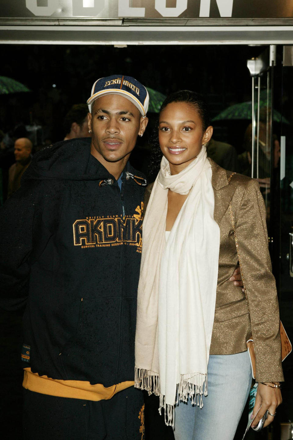 LONDON - MAY 21: British pop stars Harvey and Aleesha Dixon attend premiere of 'The Matrix - Reloaded' at the Odeon Leicester Square on May 21, 2003 in London. (Photo by Dave Hogan/Getty Images)