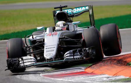Formula One - F1 - Italian Grand Prix 2016 - Monza, Italy - 03/9/16 - Mercedes' Lewis Hamilton of Britain during the third free practice. REUTERS/Max Rossi
