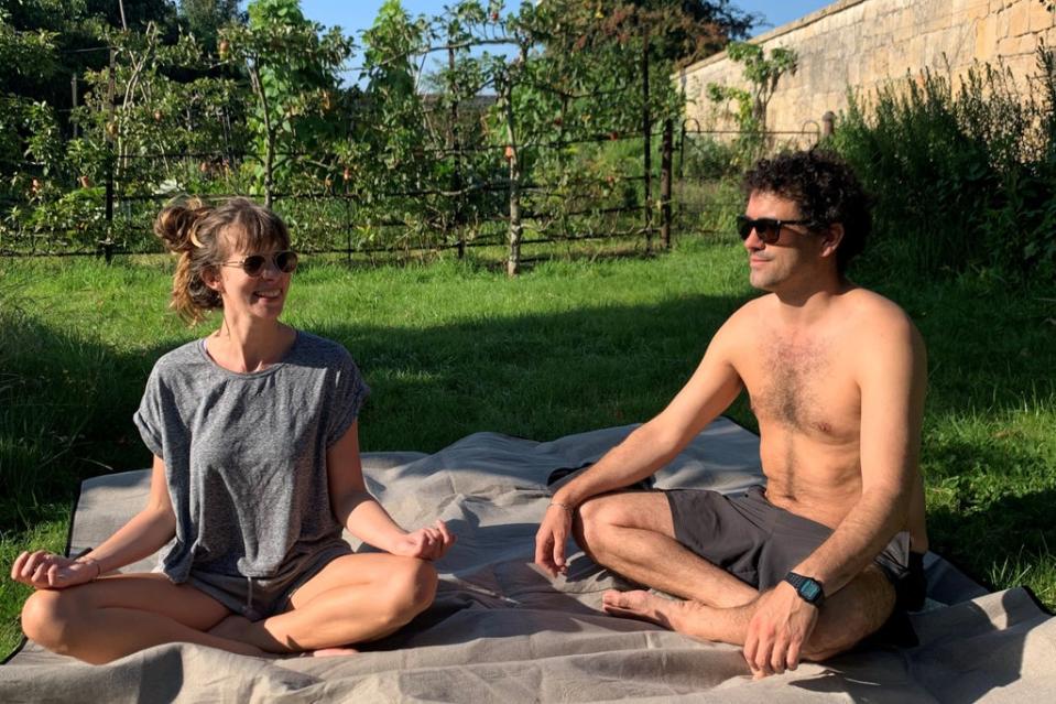  (Kate Wills and her husband Guy at the &Breathe retreat in Somerset)