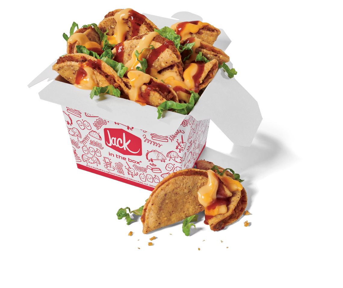 The Loaded Tiny Tacos from the Jack in the Box menu. Provided