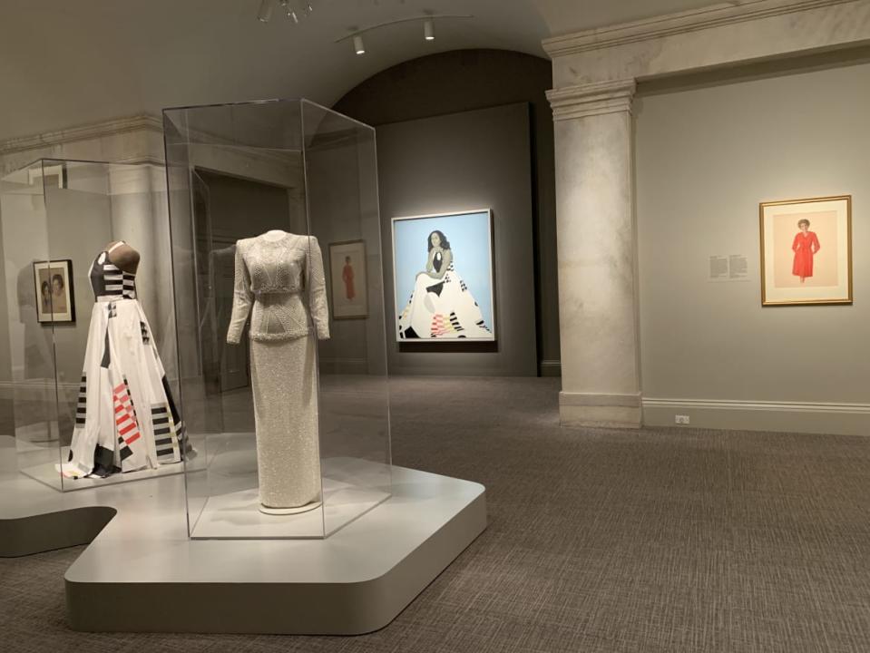 <div class="inline-image__caption"><p>Nancy Reagan’s 1985 inaugural gown by James Galanos.</p></div> <div class="inline-image__credit">Smithsonian’s National Portrait Gallery</div>