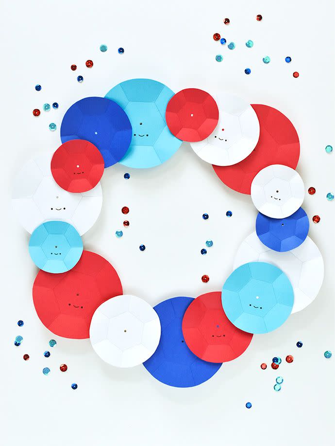 sequin 4th of july wreaths